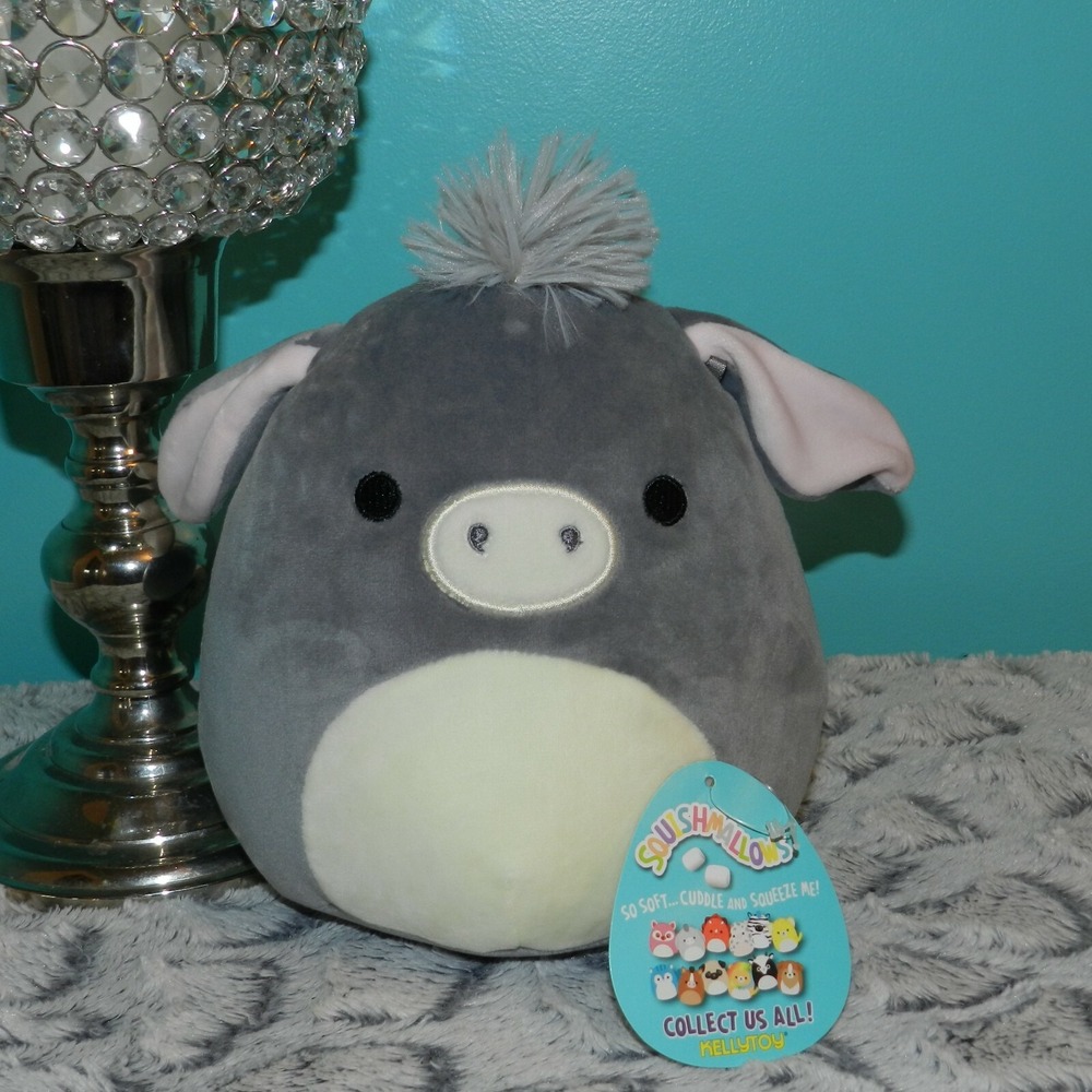 Squishmallow 7" Jason the Gray Donkey HTF Sugar Loaf Exclusive Kellytoy 2020
